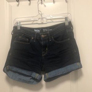 Dark blue women’s denim shorts